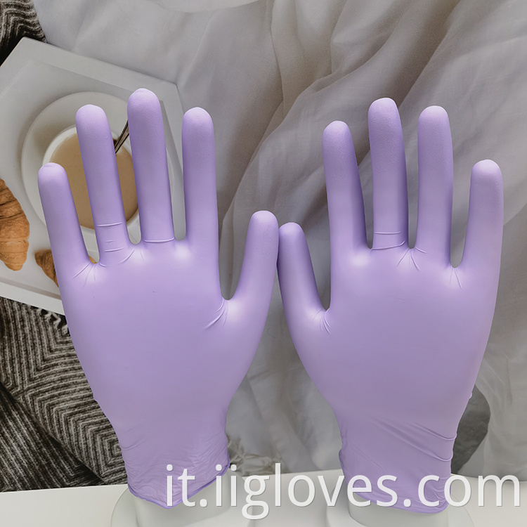 Produttori guanti in nitrile senza polvere guanti di sicurezza usa e getta